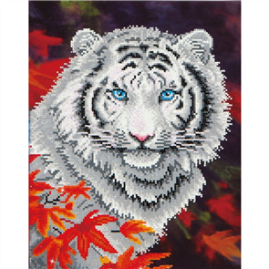 Diamond Dotz  Art Kit 14" x 18" - White Tiger in Autumn