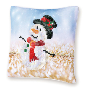Diamond Dotz Snowman Top Hat Mini Pillow