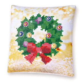 Diamond Dotz Christmas Wreath Mini Pillow