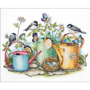 Dimensions Stamped Cross Stitch Kit - Watering Cans