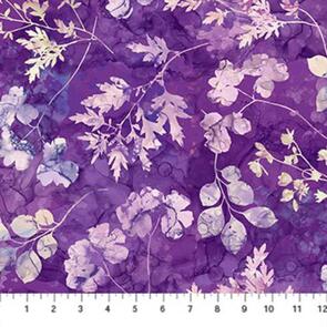 Northcott Lesley Riley Foliage - Teal Essence DP23742-84 LIGHT PURPLE