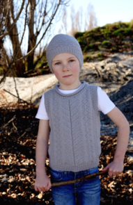 Lisa F LF66 Bryn Vest and Hat - Knitting Pattern / Kit