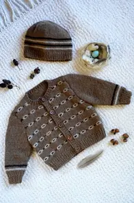 Lisa F BC144 Perry Cardi and Hat - Knitting Pattern / Kit
