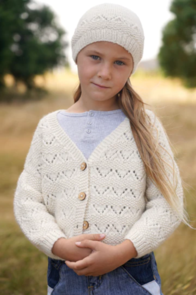 Lisa F LF45 - Kelsey Cardi & Hat - Knitting Pattern/Kit