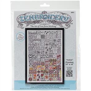 Design Works Zenbroidery Stamped Embroidery - Cubist 10"x 16"