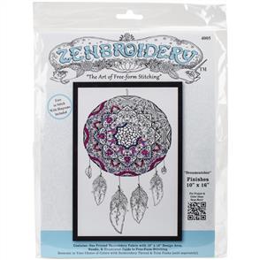 Design Works Zenbroidery Stamped Embroidery - Dreamcatcher 10" x 16"