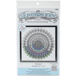 Design Works Zenbroidery Stamped Embroidery - Mandala 10" x 10"
