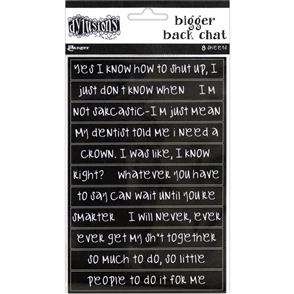 Ranger Ink  Dyan Reaveley's Dylusions Bigger Back Chat Stickers - Black