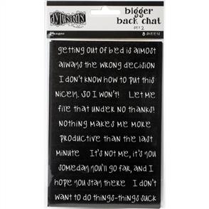 Ranger Ink  Dyan Reaveley's Dylusions Bigger Back Chat Stickers - Black Set #2