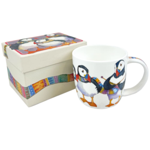 Emma Ball Knitting Puffins Mug (Boxed)