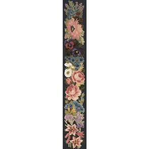 Elizabeth Bradley Tapestry Kit - Midsummer Bell Pull (Black Background Wool)