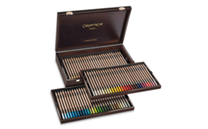 Caran d'Ache Pastel Pencils Wooden Box Set of 84