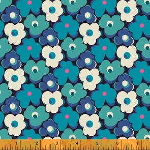 Windham Fabric  Eden - Flower Bump Blue