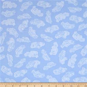 Exclusively Quilters  Classic Cars Light Blue