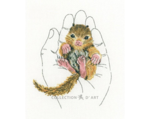 RTO Cross-stitch Kit:Warmth in Palms - Squirrel