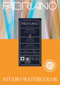 Fabriano Studio Watercolour Pads 200gsm, 12pk