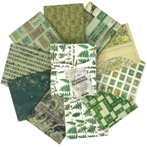 Free Spirit Tim Holtz Palette Green Fat Quarter Bundle (10pc)
