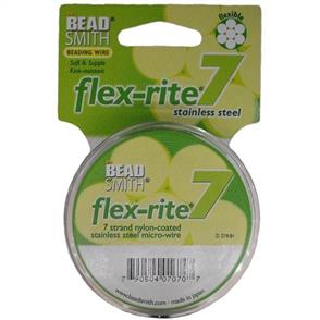 The Beadsmith Flexrite Beading Wire 7 Strands 30ft - Clear
