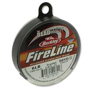 The Beadsmith FireLine Bead Thread - Crystal 6LB 50yd