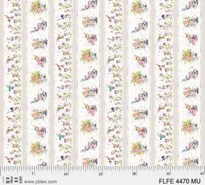 P & B Textiles Flower and Feathers - 4470MU