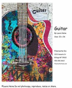 Fiberworks Collage Pattern: Guitar
