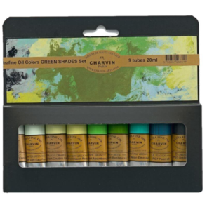 Charvin Extrafine Oil Colour Green Shades