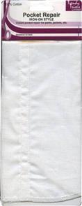 Trendy Trims  Pocket Repair - Iron On (White)