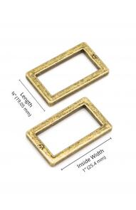 ByAnnie  1" Rectangle Ring Flat, Set of Two