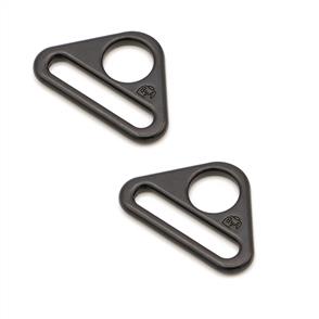 ByAnnie 1" Black - Triangle Ring, Flat, Set of Two