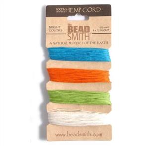 The Beadsmith Hemp Cord - Bright Colours 10lb