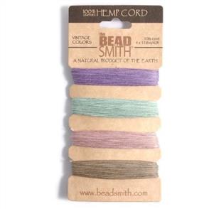 The Beadsmith  Hemp Cord - Vintage Colours 10lb