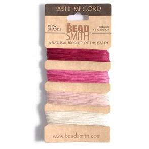The Beadsmith  Hemp Cord - Ruby Shades 10lb