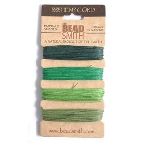 The Beadsmith Hemp Cord - Emerald Shades 10lb