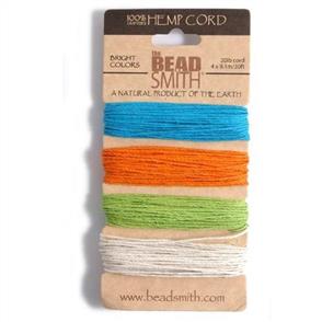The Beadsmith Hemp Cord - Bright Colours 20lb