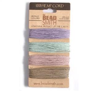 The Beadsmith Hemp Cord - Vintage Colours 20lb