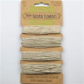 The Beadsmith Hemp Cord - Natural - Assorted Weight