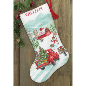 Dimensions Counted Cross Stitch Kit - Holiday Farm Stocking