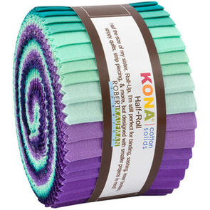 Robert Kaufman Half Rolls: Kona Cotton - Aurora Palette