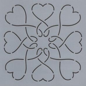 The Stencil Company  Quilting Stencil - Sweet Hearts 8"