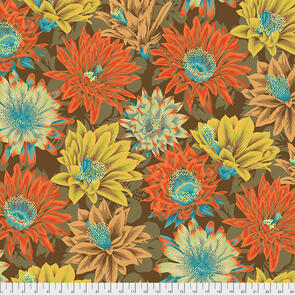 Free Spirit Kaffe Fassett Fabric - Cactus Flower Brown