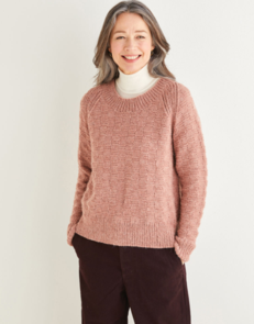 Sirdar 10178 Checked Raglan Sweater - Knitting Pattern / Kit