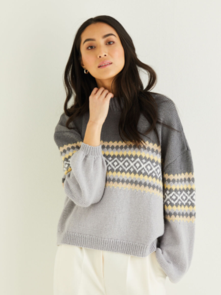 Sirdar 10309 Fair Isle Placement Sweater -Knitting Pattern / Kit