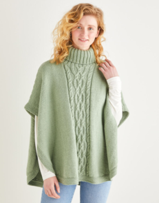 Sirdar 10163 Roll Neck Poncho - Knitting Pattern / Kit