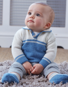 Sirdar 5263 Baby Jumper and Booties - Knitting Pattern / Kit