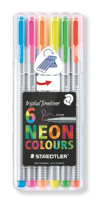 Staedtler Triplus® Fineliner - Wallet 6 Asst Neon Colours