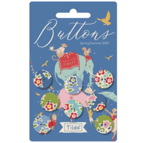Tilda Farm Flower Buttons 16mm 8pcs.