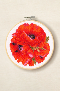 DMC Scarlet Poppies by Aksinya Nizhnik Intermediate Cross Stitch Kit