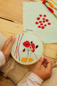 DMC Mindful Making - Restful Poppies - Embroidery Duo Kit