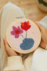 DMC Mindful Making - Gentle Flowers - Punch Needle Kit