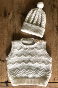 Lisa F BC114 - Peyton Vest and Hat - Knitting Pattern/Kit